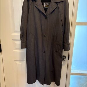 London Fog Ladies Charcoal Trench Coat